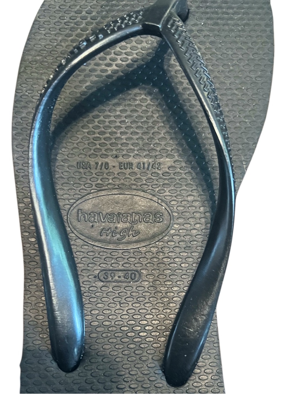 Havaianas Mens Black Flip Flops Size 7/8 (39-40) - Picture 4 of 5